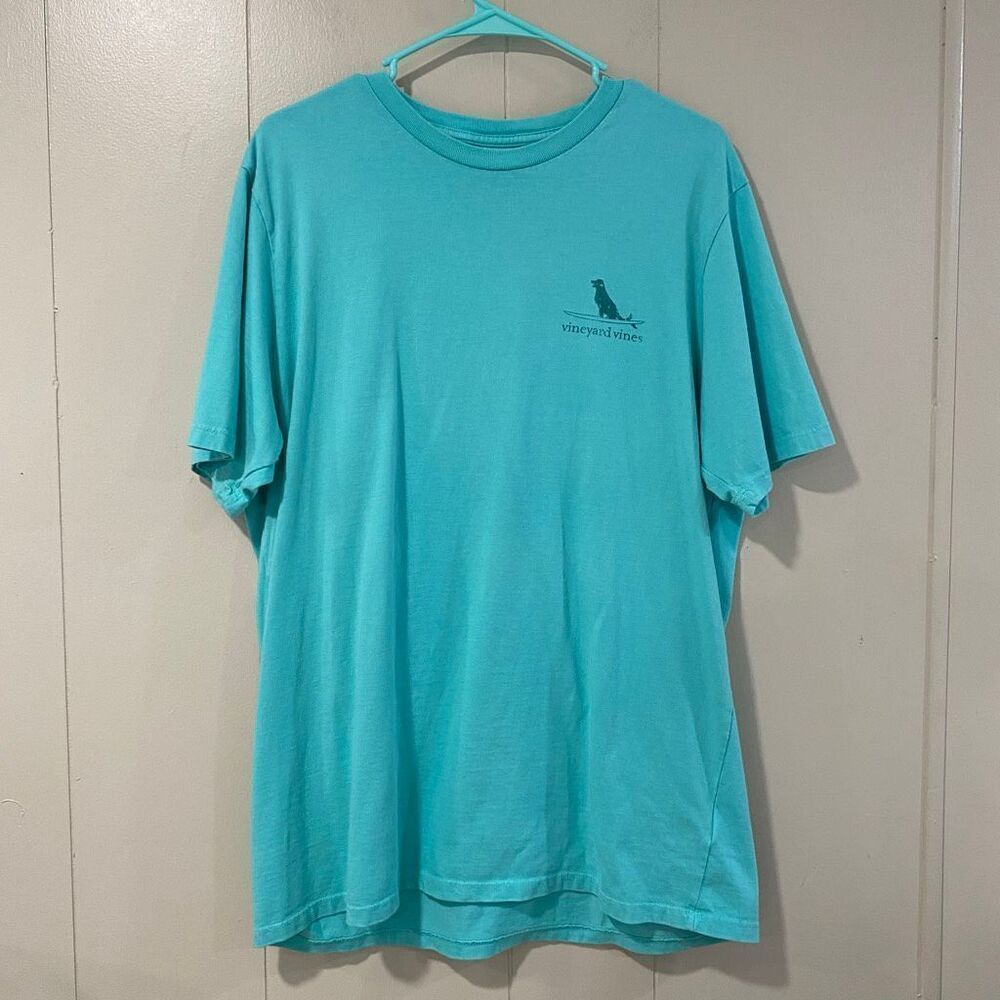 Vineyard Vines Men’s T-Shirt Large – Teal Whale Logo Short Sleeve Tee